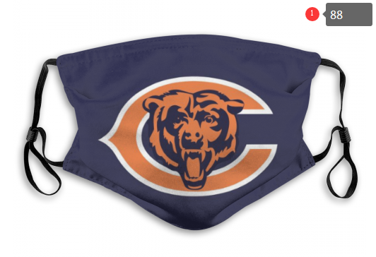 NFL Chicago Bears #8 Dust mask with filter->nfl dust mask->Sports Accessory